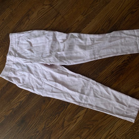 Check High Waisted Slim Fit Tapered Trousers - Picture 5 of 7